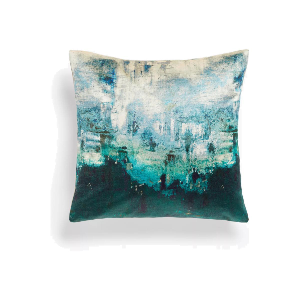 John Lewis & Partners Alba Abstract Cushion, Green / Multi – image 1