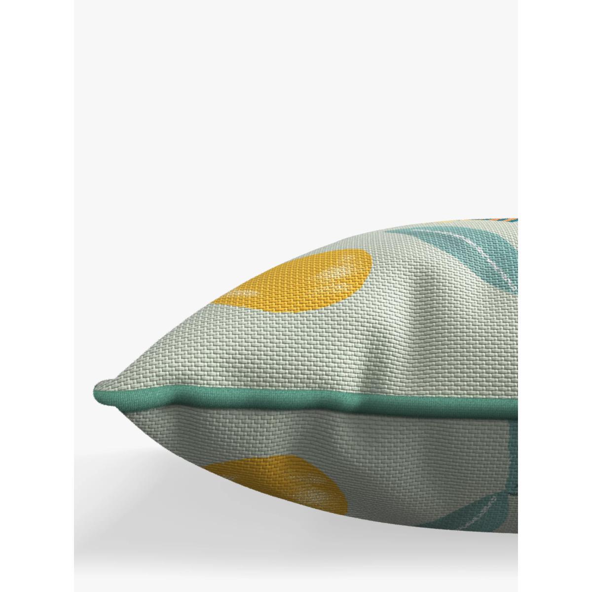 John Lewis & Partners Birds & Fruit Garden Cushion, 50 x 50cm, Green/Multi – image 3