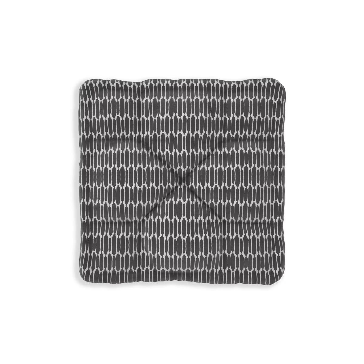 John Lewis & Partners Fusion Geometric Print Garden Floor Cushion, 50 x 50cm, Graphite – image 2