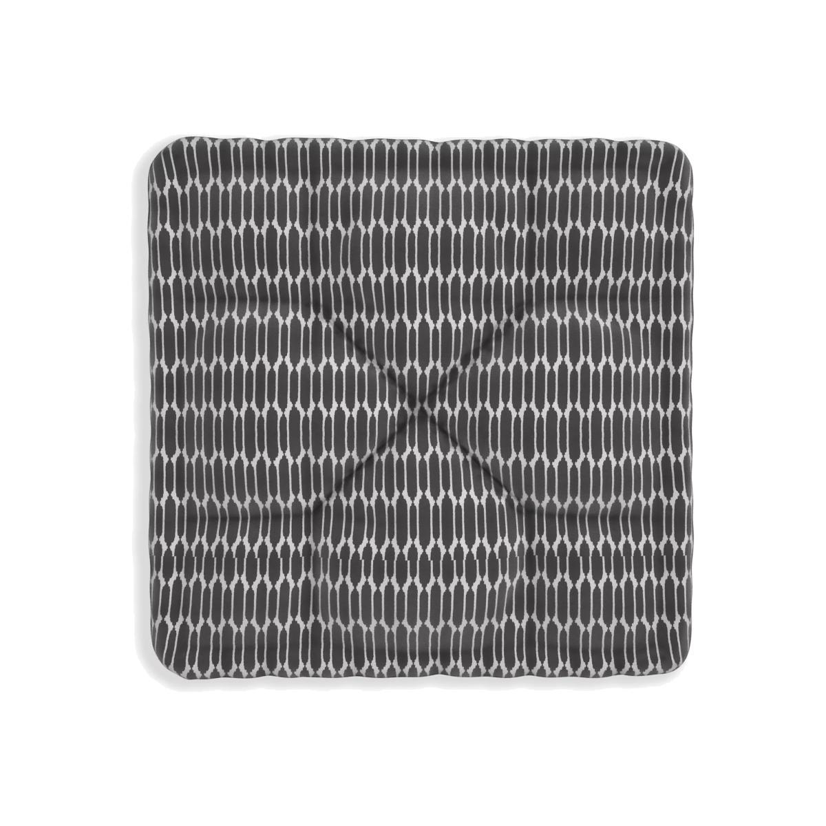 John Lewis & Partners Fusion Geometric Print Garden Floor Cushion, 50 x 50cm, Graphite – image 1