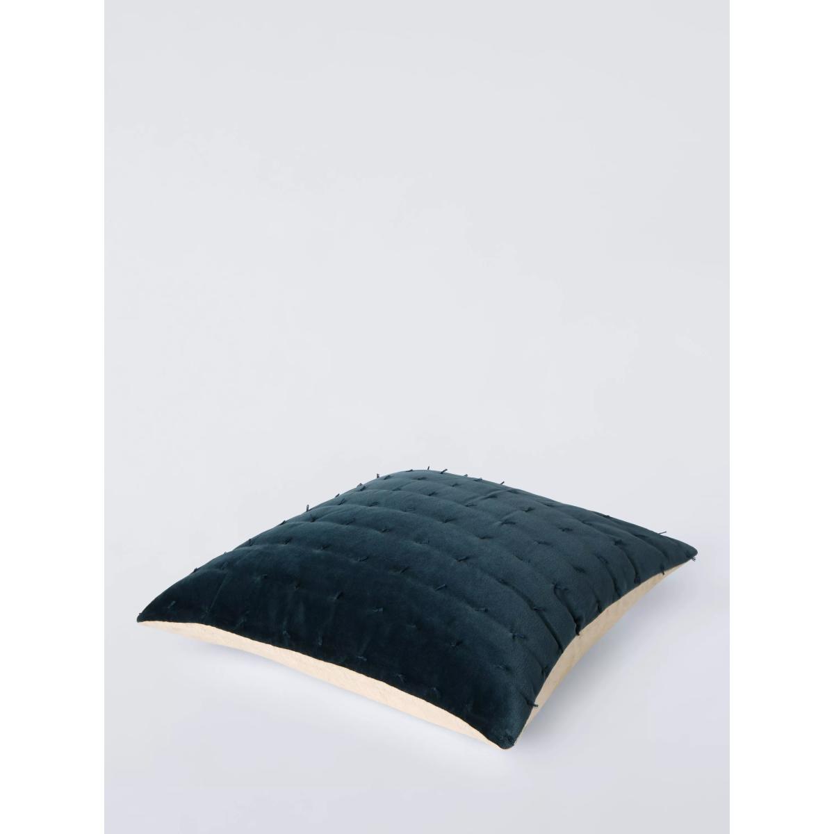 John Lewis Tassel Velvet Cushion, Teal – image 3