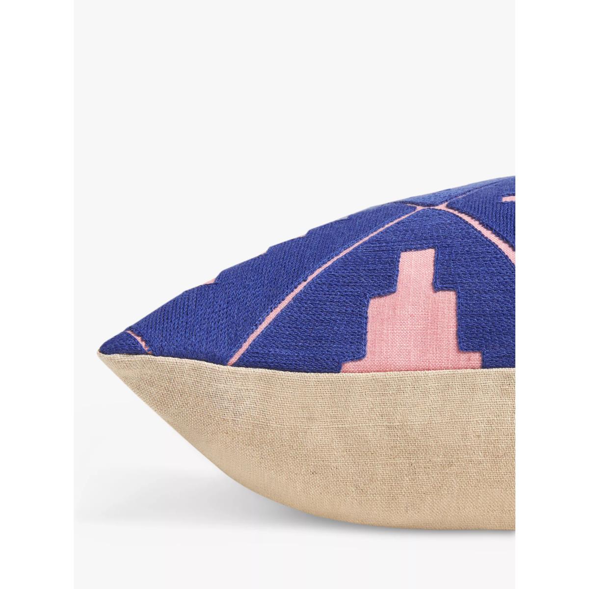 Harlequin x Sophie Robinson Garden Terrace Cushion, Lapis/Rose – image 3