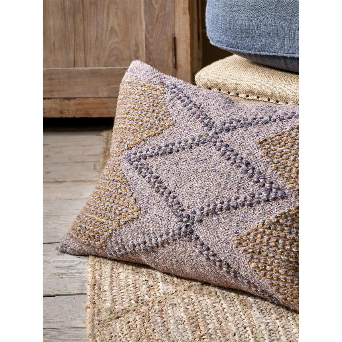 Nkuku Telami Rectangular Wool Cushion Cover, Multi – image 2