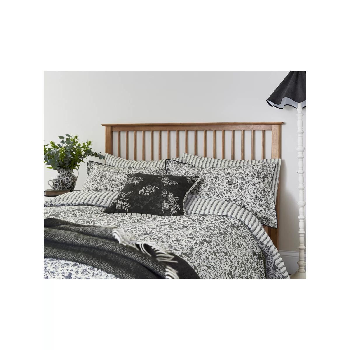 Burleigh x Bedeck Regal Peacock Cushion, Grey Charcoal – image 3