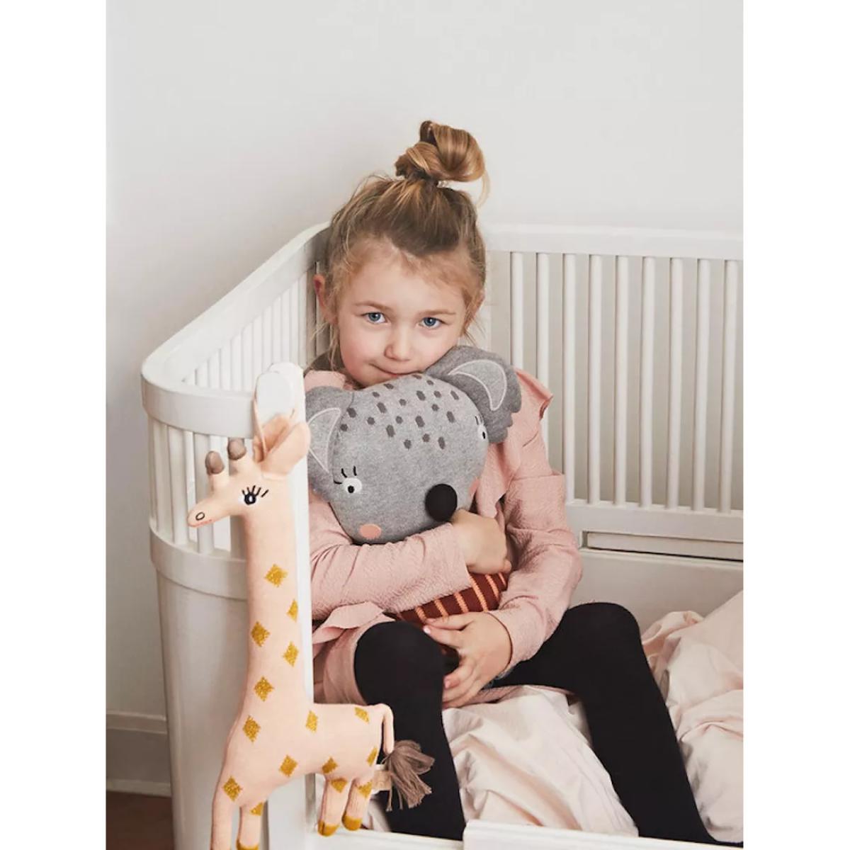 OYOY MINI Darling Baby Daisy Dog Cushion, Light Grey/Rose – image 2