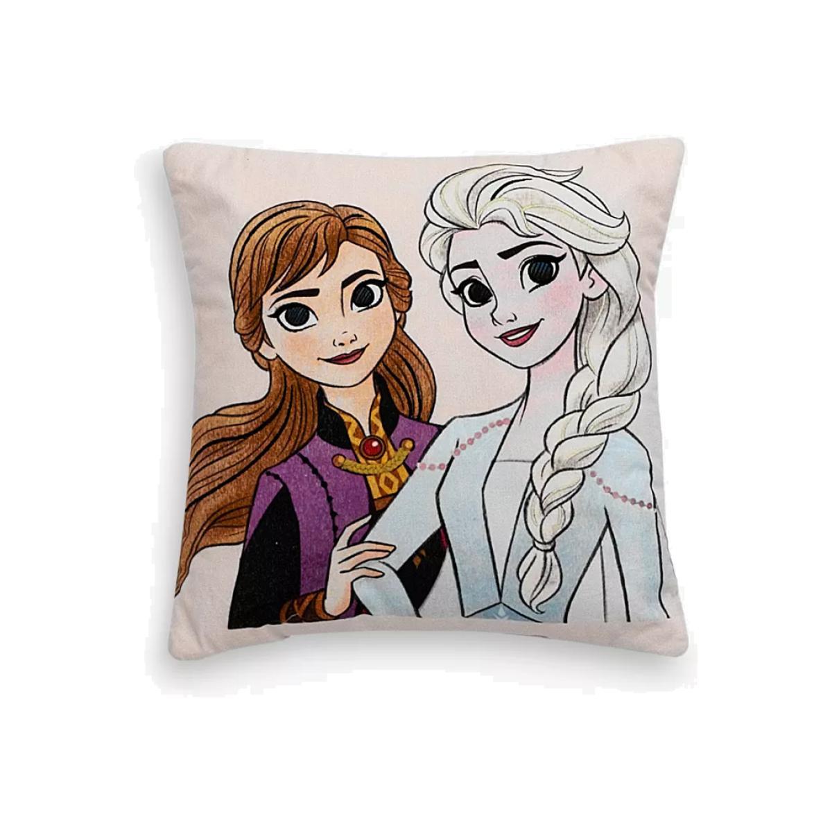Disney Frozen Anna & Elsa Embroidered Cushion – image 1