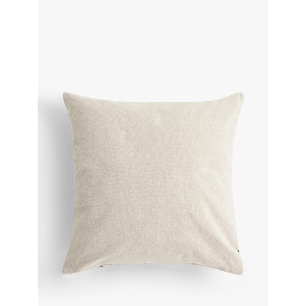 John Lewis & Partners Eave Embroidery Cushion, Navy / Grey – image 2