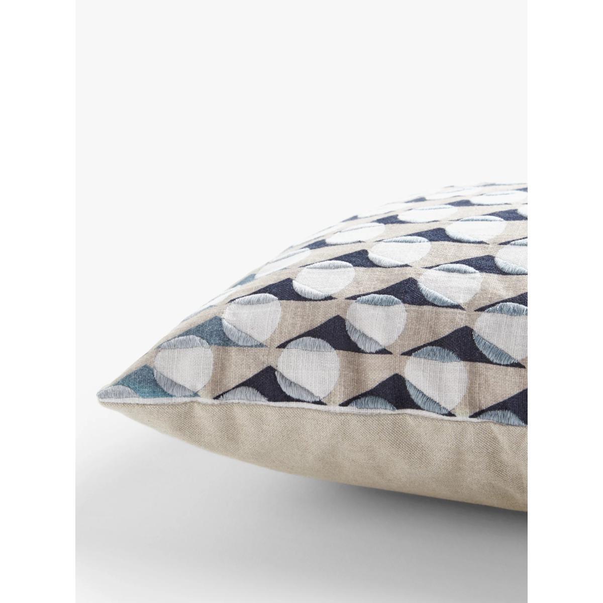 John Lewis & Partners Eave Embroidery Cushion, Navy / Grey – image 3