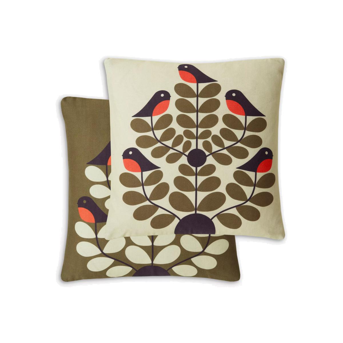 Orla Kiely Christmas Aviary Cushion, Multi