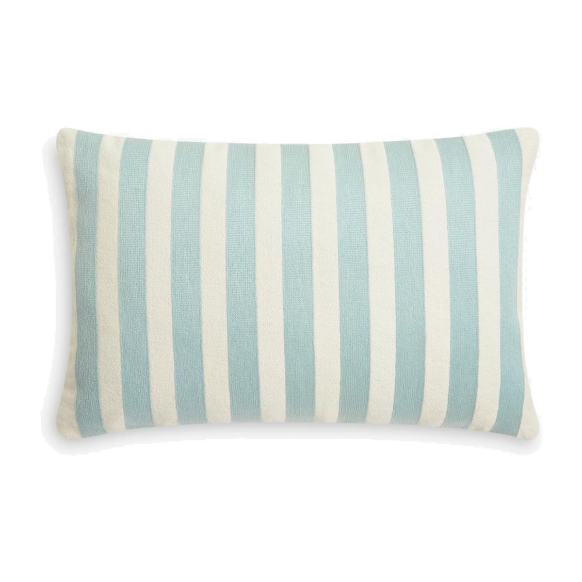 John Lewis Block Stripe Rectangular Cushion, Slate – image 1