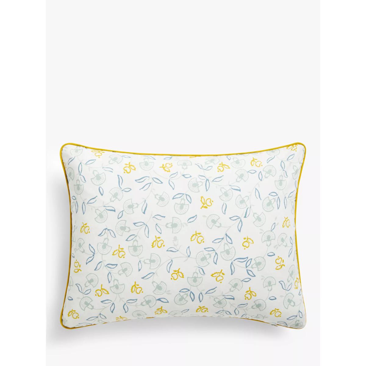 John Lewis ANYDAY Ditsy Floral Reversible Cushion, Yellow/Multi – image 2