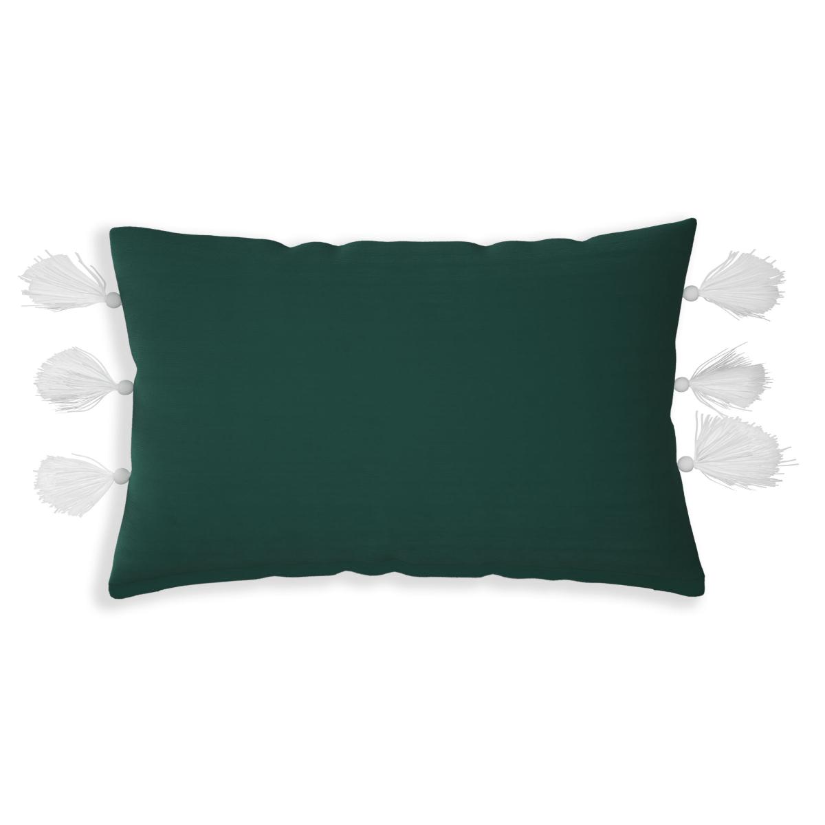 John Lewis Striped Tassel Garden Cushion, 35 x 55cm, Mallard – image 4