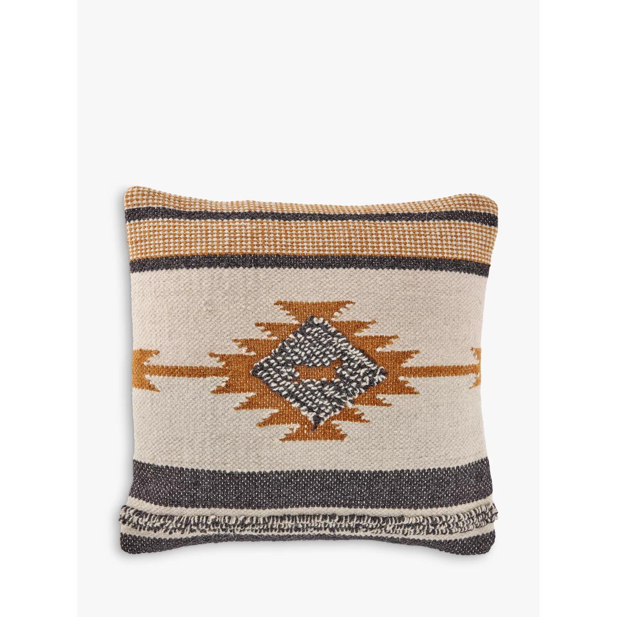 Nkuku Tussi Mara Cushion Cover, Mustard/Grey – image 2