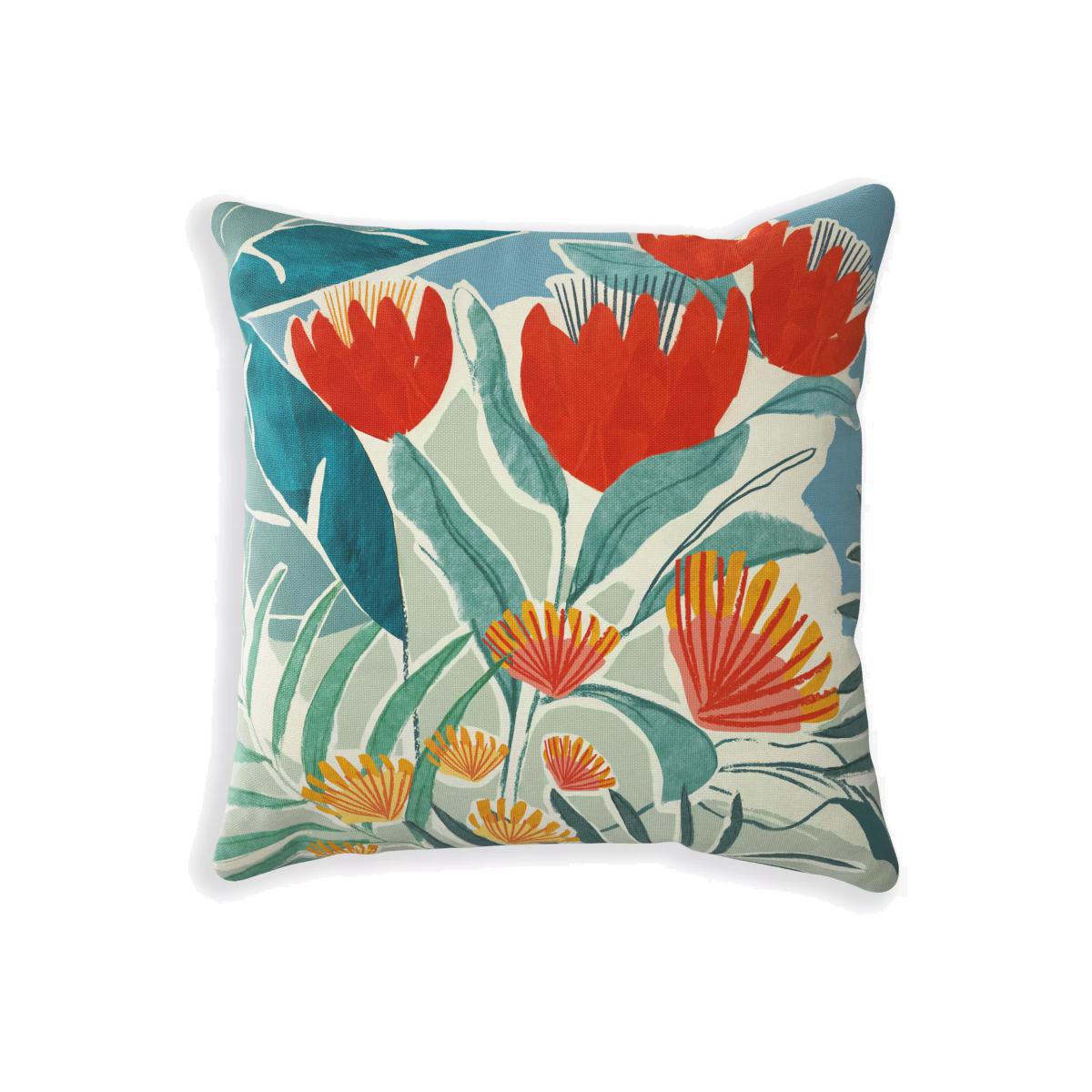 John Lewis & Partners Protea Garden Cushion, 43 x 43cm, Green/Multi – image 1