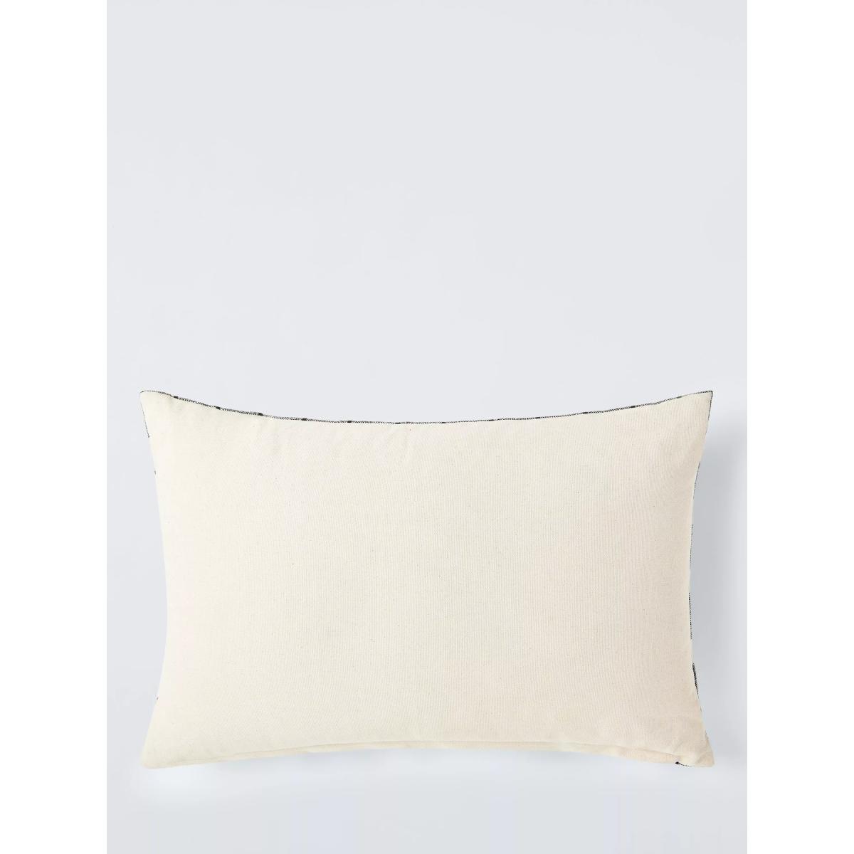 John Lewis Grid Check Cushion, Cobalt – image 2