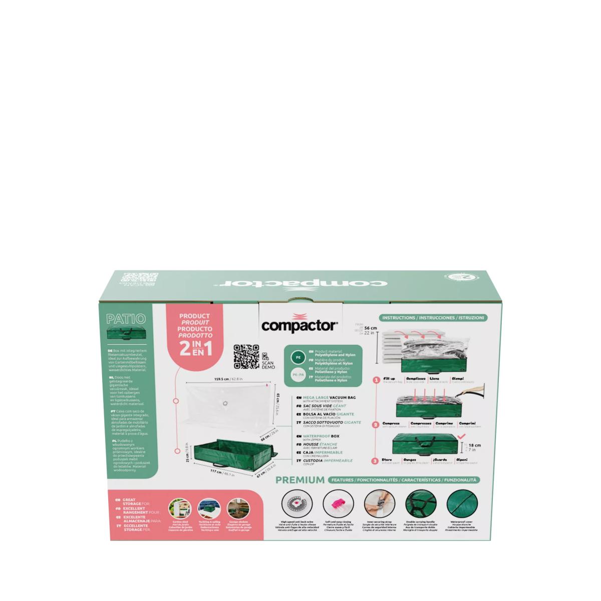 Compactor Outdoor Cushion Compression Bag, XXXL, Dark Green – image 11