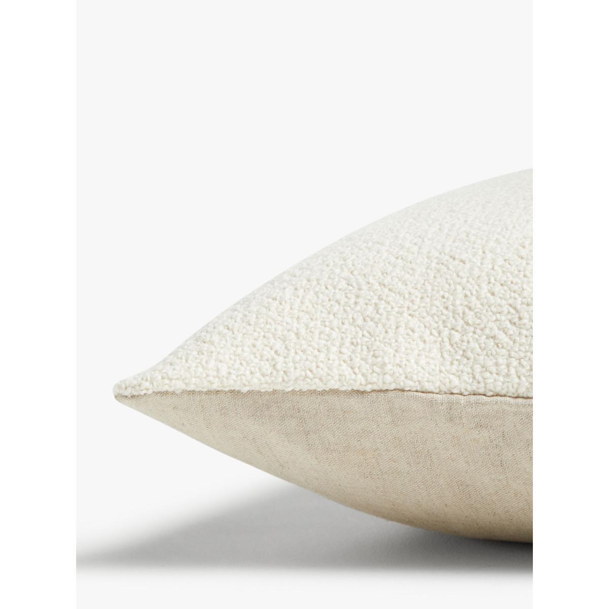 John Lewis & Partners Wool Blend Boucle Cushion, Marshmallow – image 3