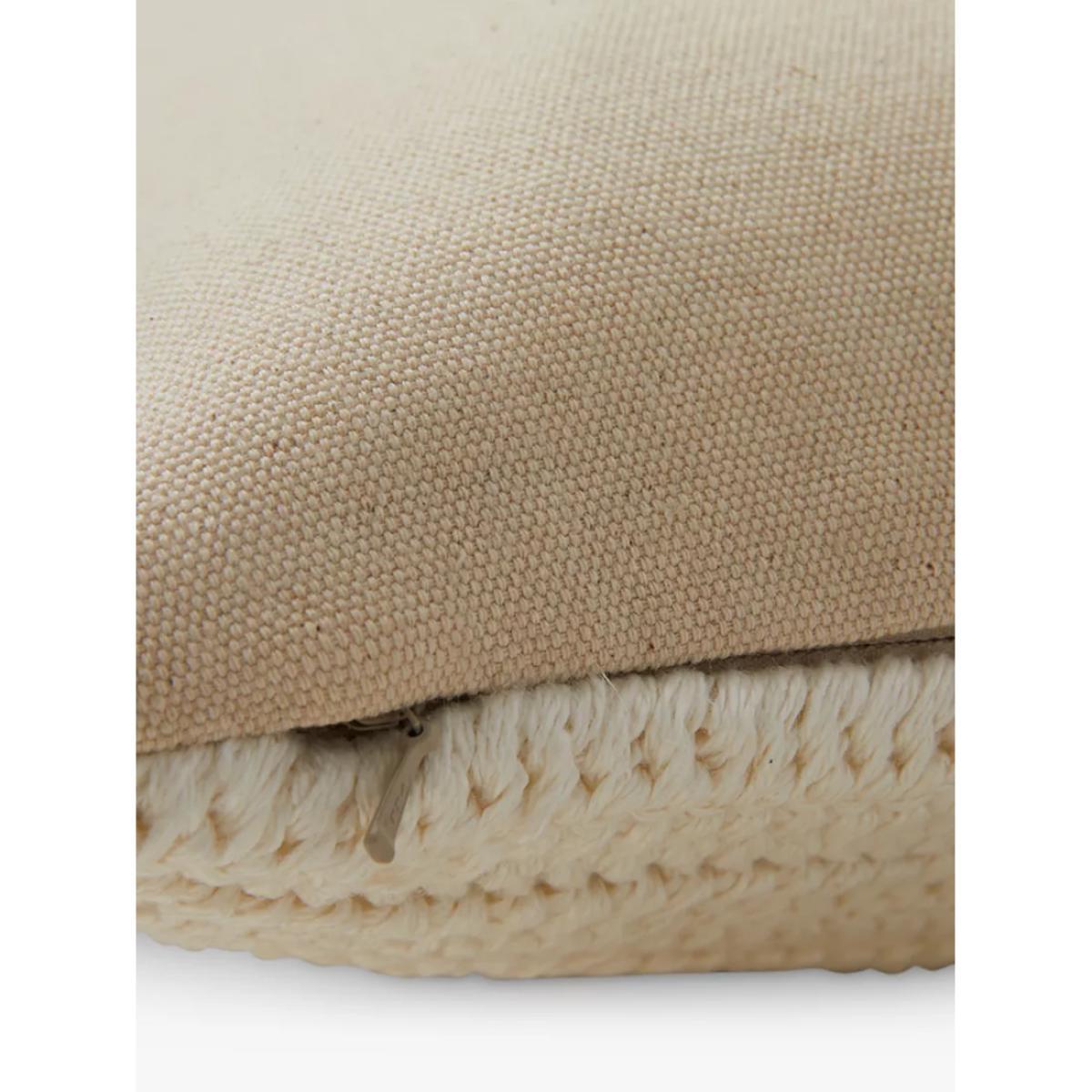 west elm Chunky Crochet Knit Cushion, Alabaster – image 2