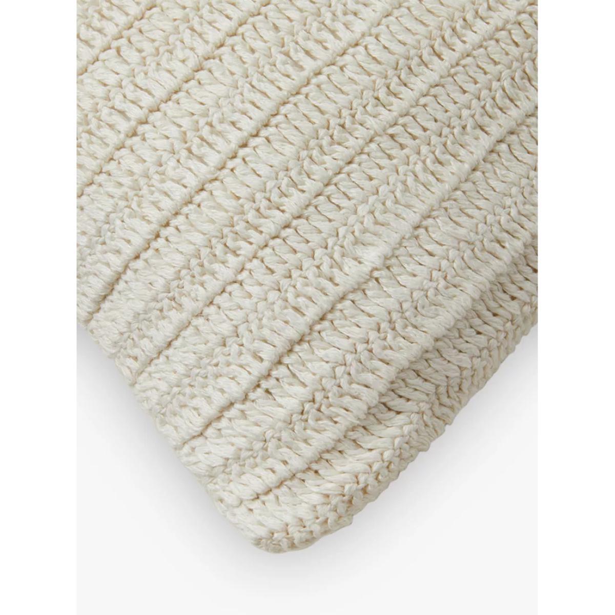 west elm Chunky Crochet Knit Cushion, Alabaster – image 3