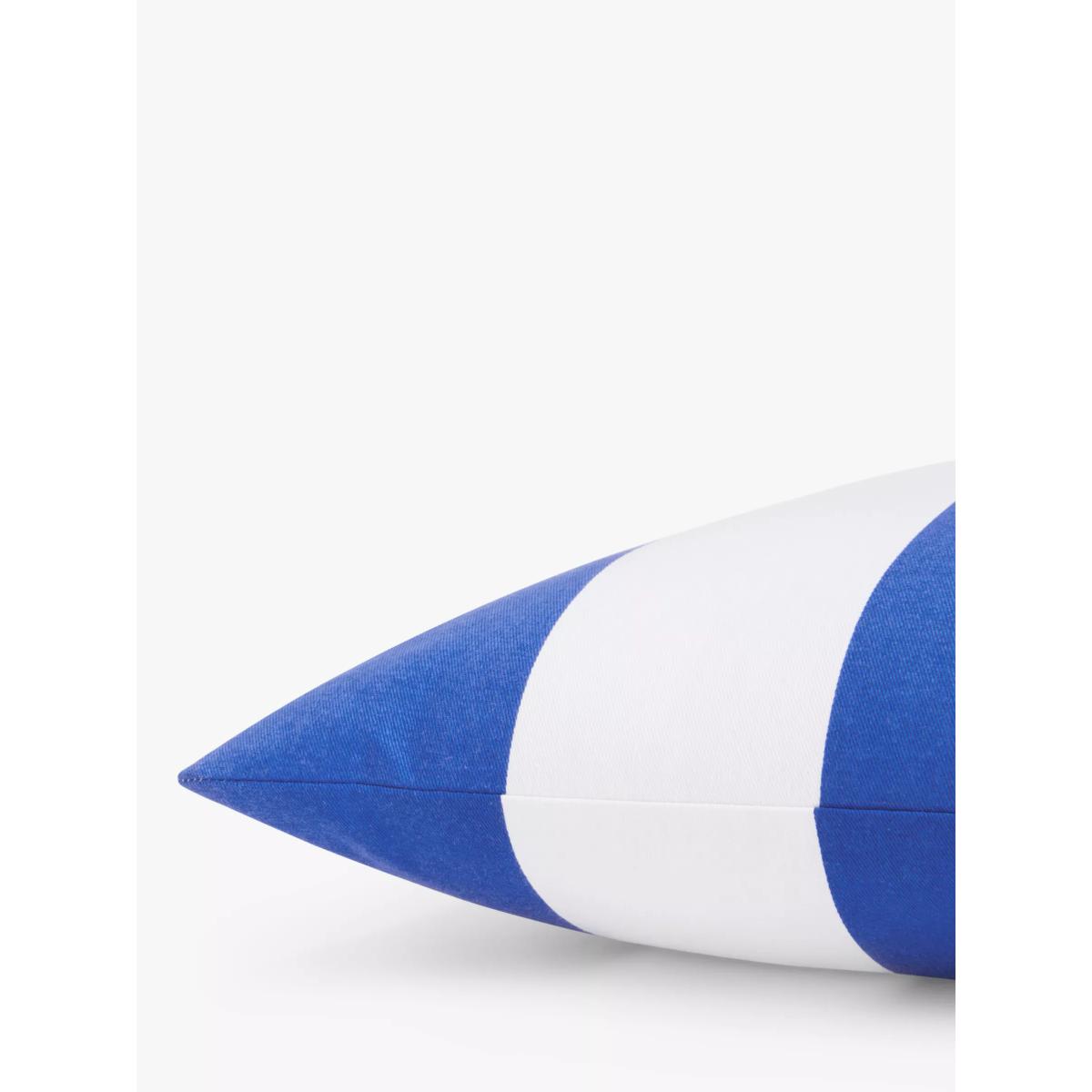 Bold Stripe Indoor/Outdoor Cushion, Cobalt – image 3