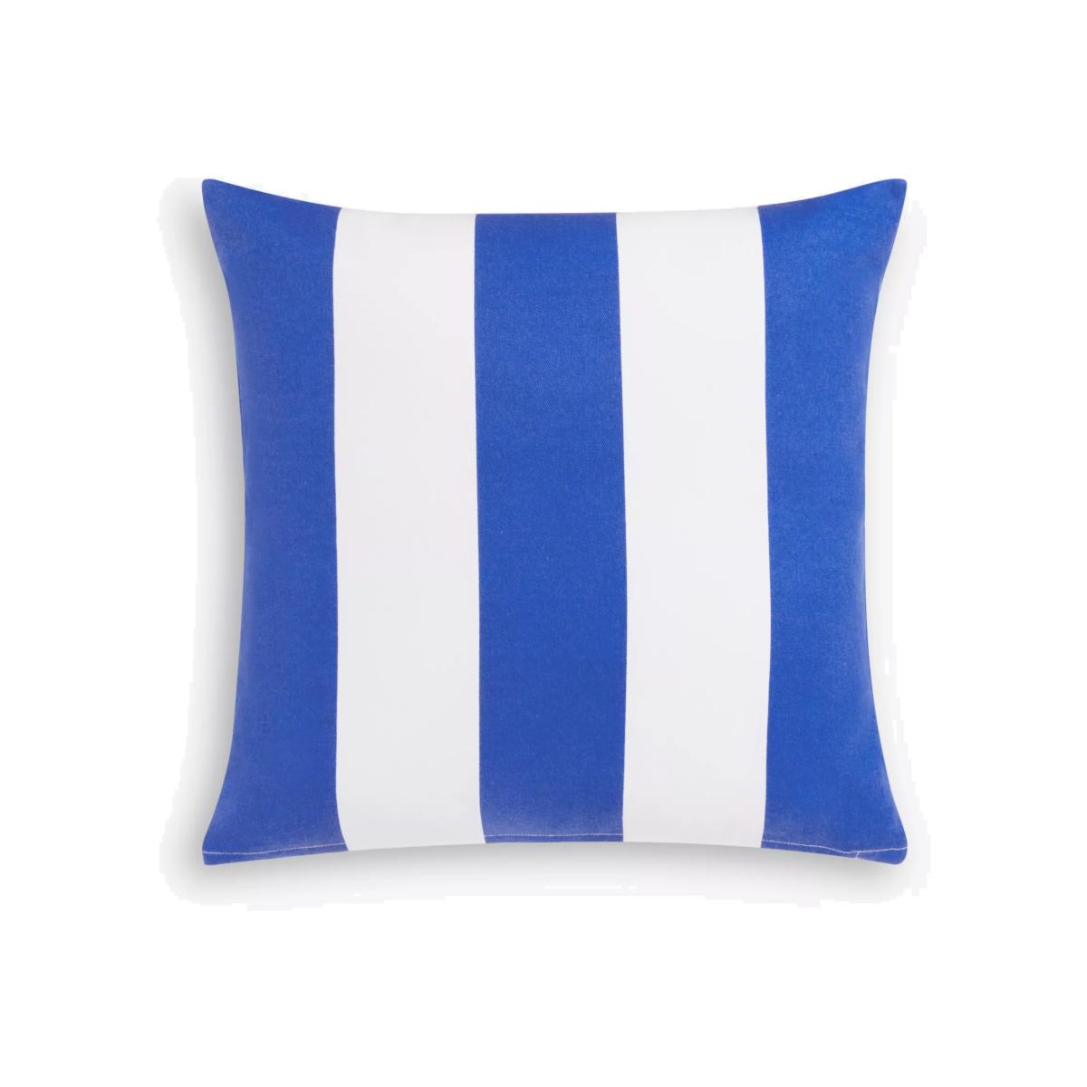 Bold Stripe Indoor/Outdoor Cushion, Cobalt – image 1