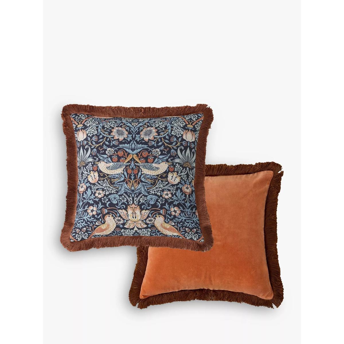 William Morris At Home Strawberry Thief Square Cushion – image 3