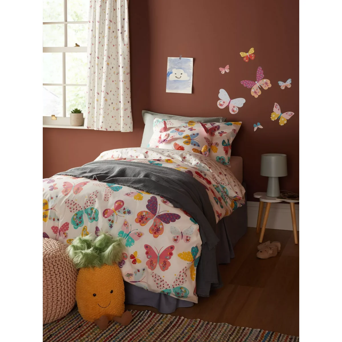 little home at John Lewis Butterflies 3D Cushion, Multi – image 4