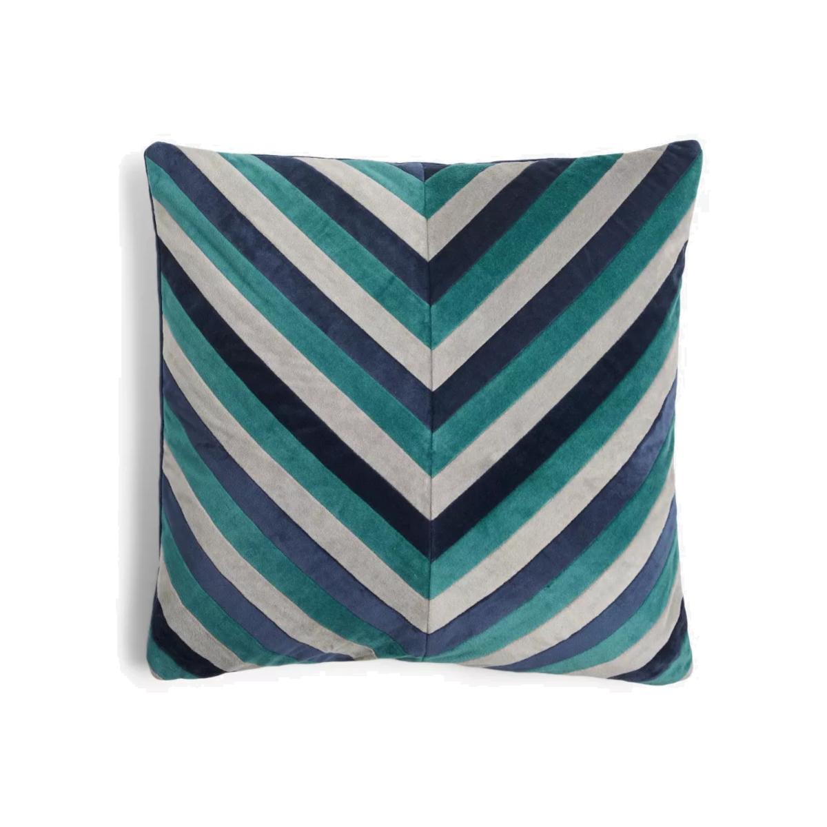 John Lewis Patchwork Chevron Cushion, Blue – image 1