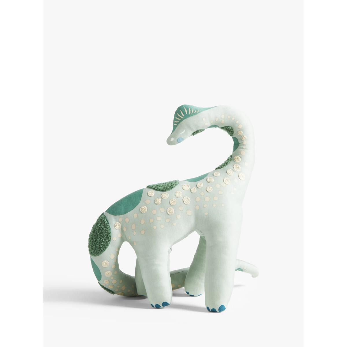 little home at John Lewis Forest Dinosaur Cushion, Green – image 2