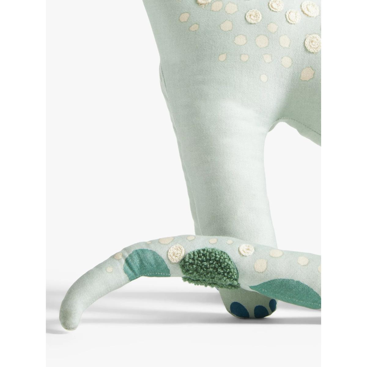 little home at John Lewis Forest Dinosaur Cushion, Green – image 3