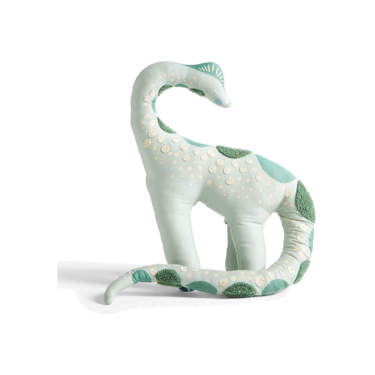little home at John Lewis Forest Dinosaur Cushion, Green – image 1