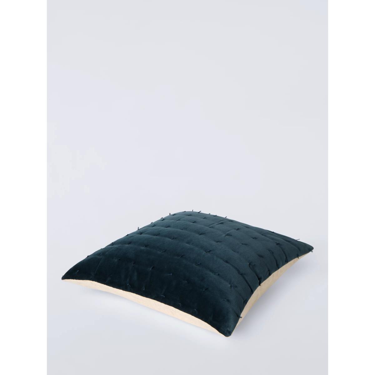 John Lewis Tassel Velvet Cushion, Teal – image 4