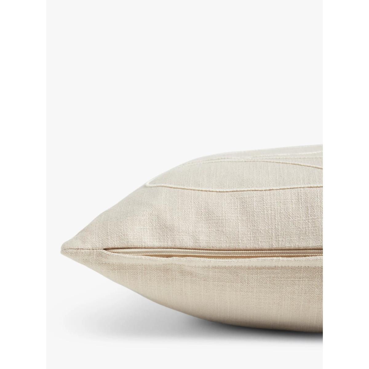 John Lewis Linear Leaf Cushion, Putty – image 2