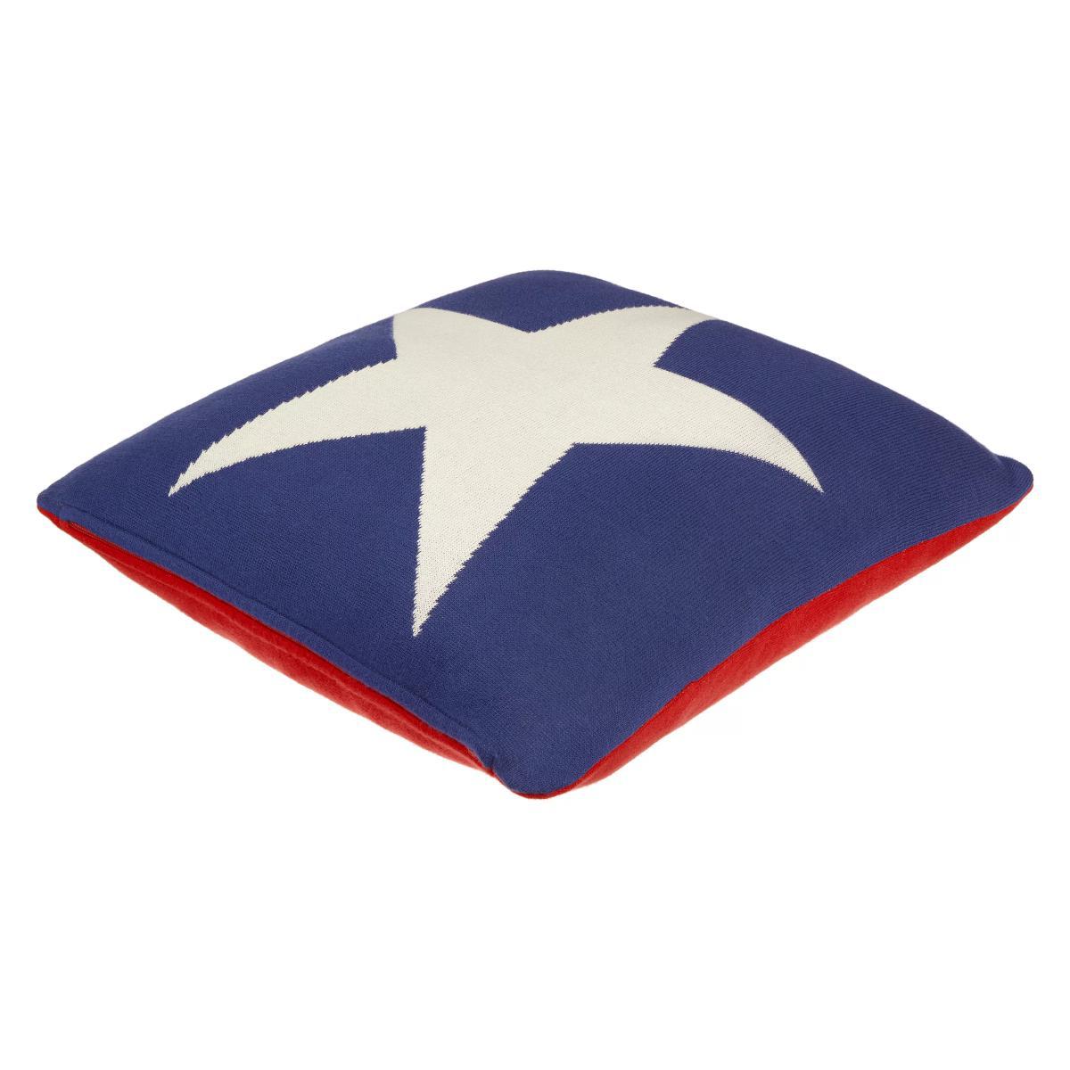 little home at John Lewis Stars & Stripes Cushion, Red/Blue – image 2