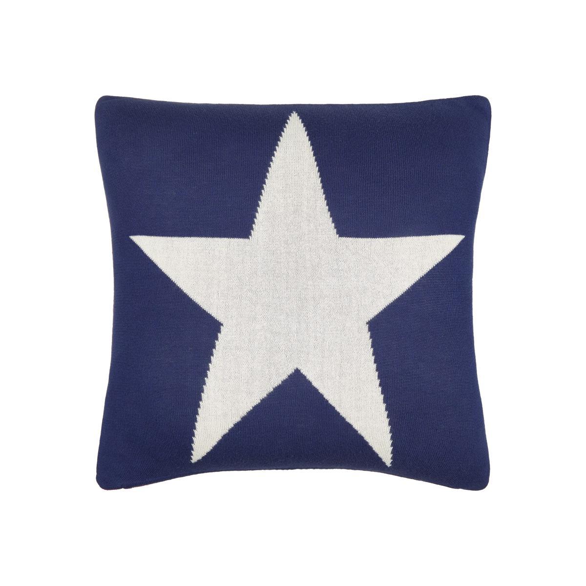 little home at John Lewis Stars & Stripes Cushion, Red/Blue – image 1