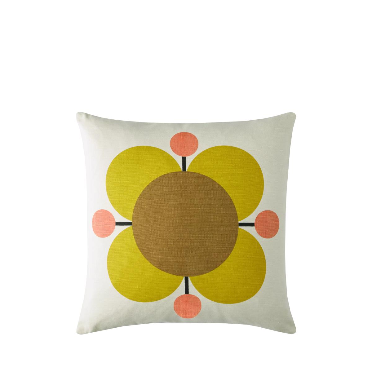 Orla Kiely Atomic Flower Cushion, Primrose – image 2