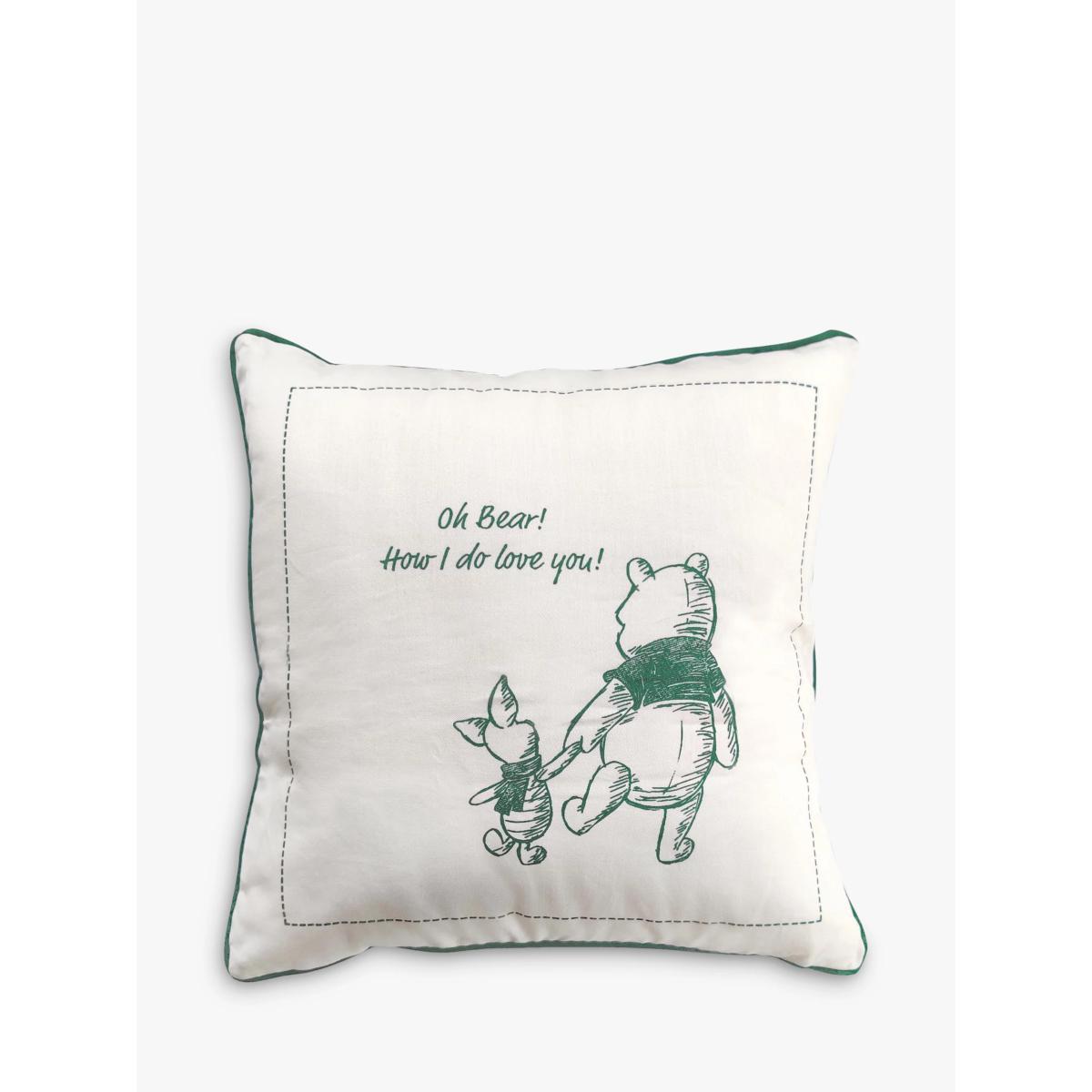 Disney Winnie The Pooh Forest Green Cushion, White/Green – image 2