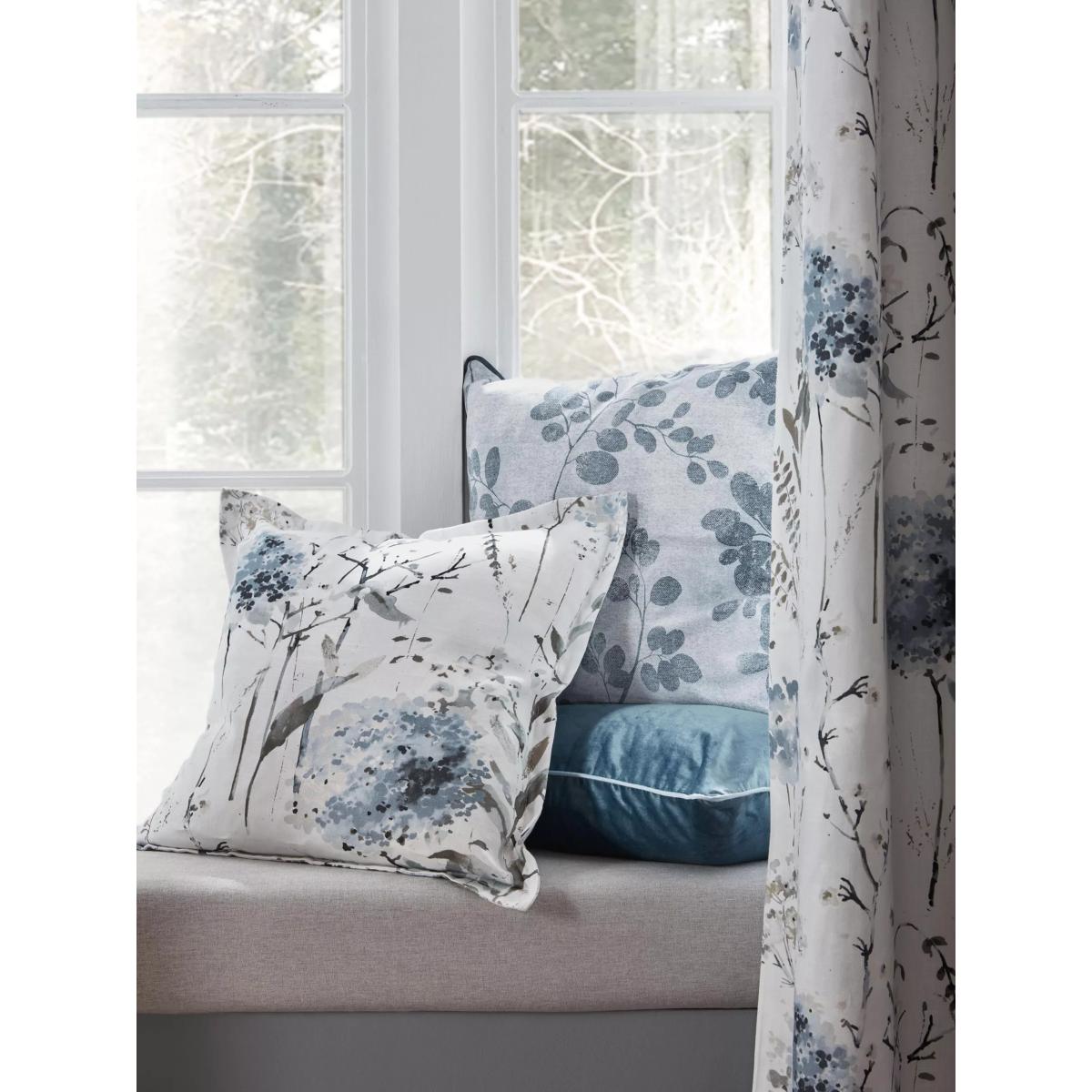 Laura Ashley Pallington Bloom Square Cushion, Smoke Blue – image 5