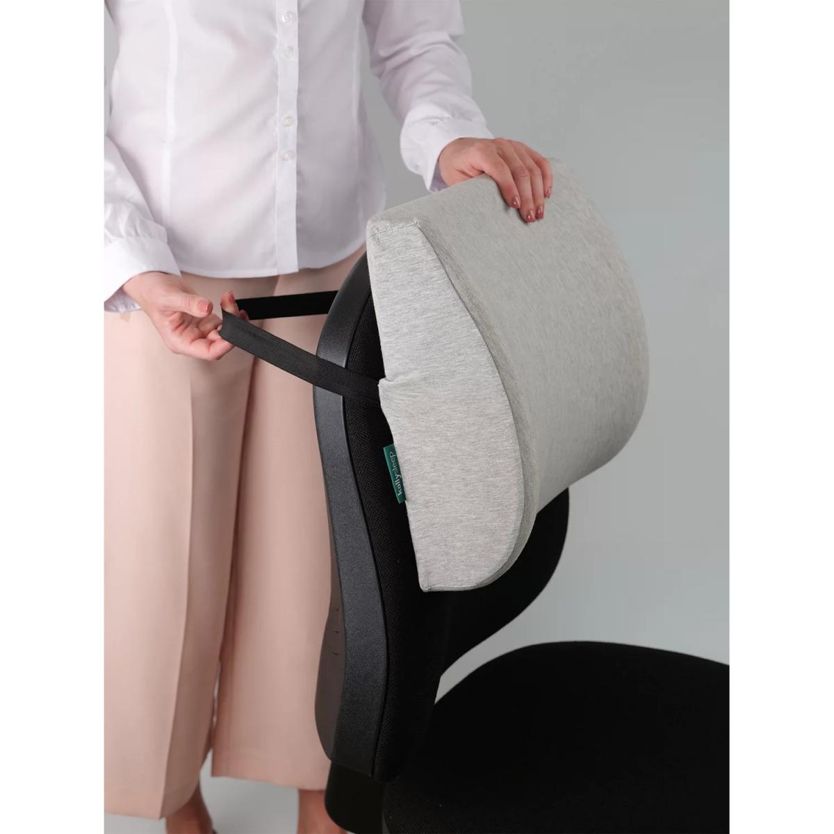 Kally Sleep Lumbar Back Support Cushion, Grey, Medium/Firm – image 5