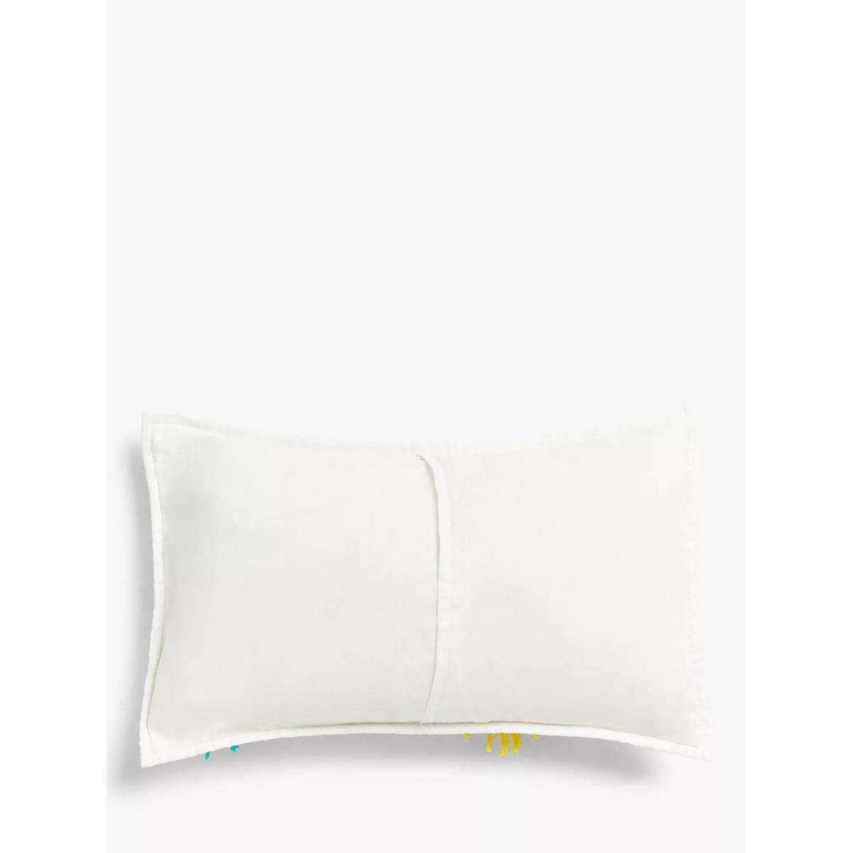 little home at John Lewis Pom Pom Cushion, Multi – image 2
