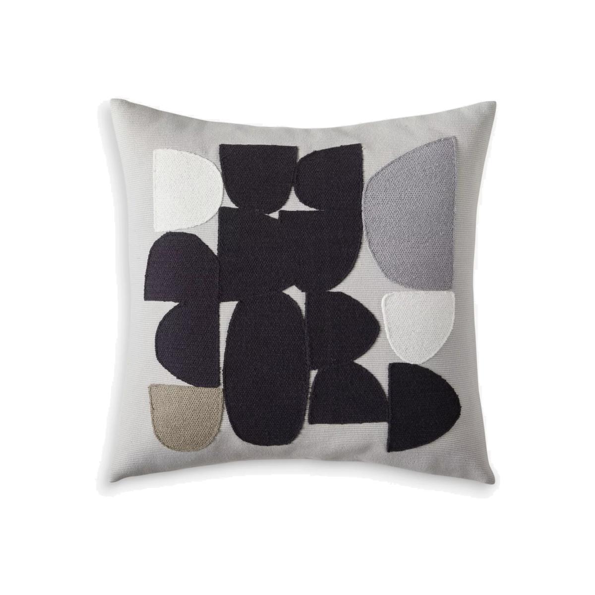 west elm Brutalist Geo Cushion, Slate