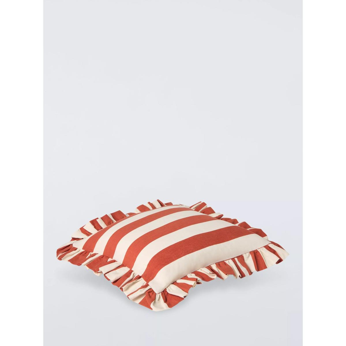 John Lewis Block Stripe Frilled Cushion – image 3