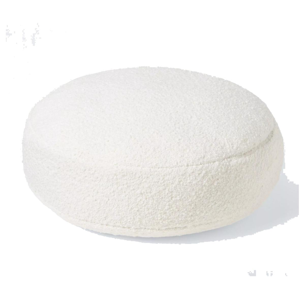 John Lewis Boucle Round Cushion, Marshmallow – image 1