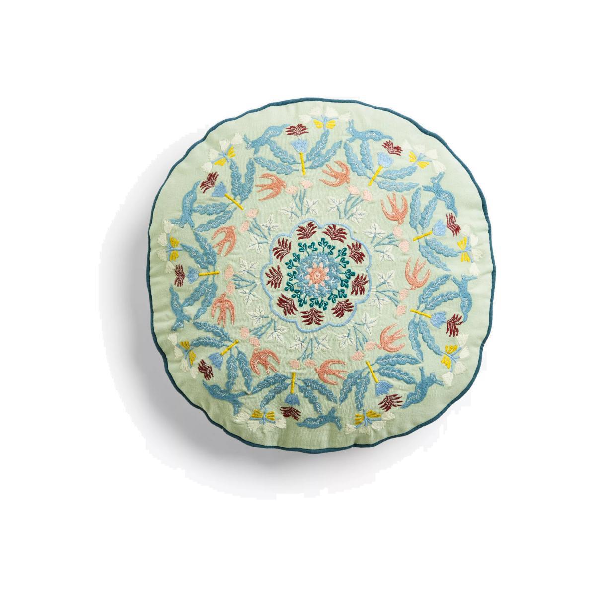John Lewis & Partners Round Folk Cushion, Multi – image 1