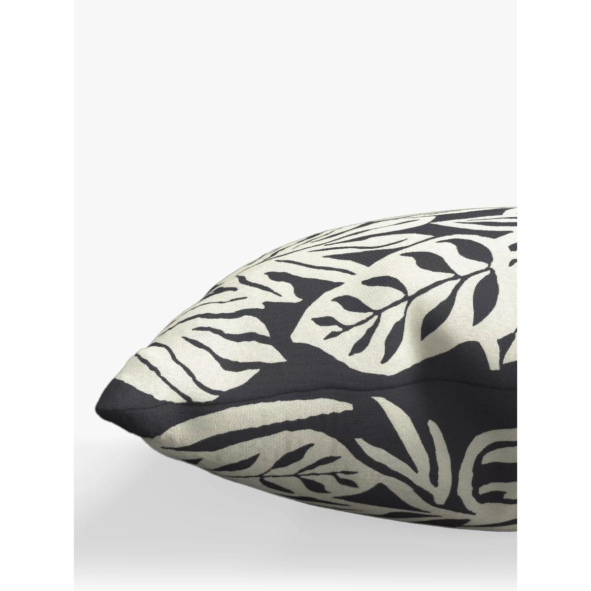 John Lewis Leaf Print Garden Floor Cushion, 70 x 70cm, Graphite – image 3