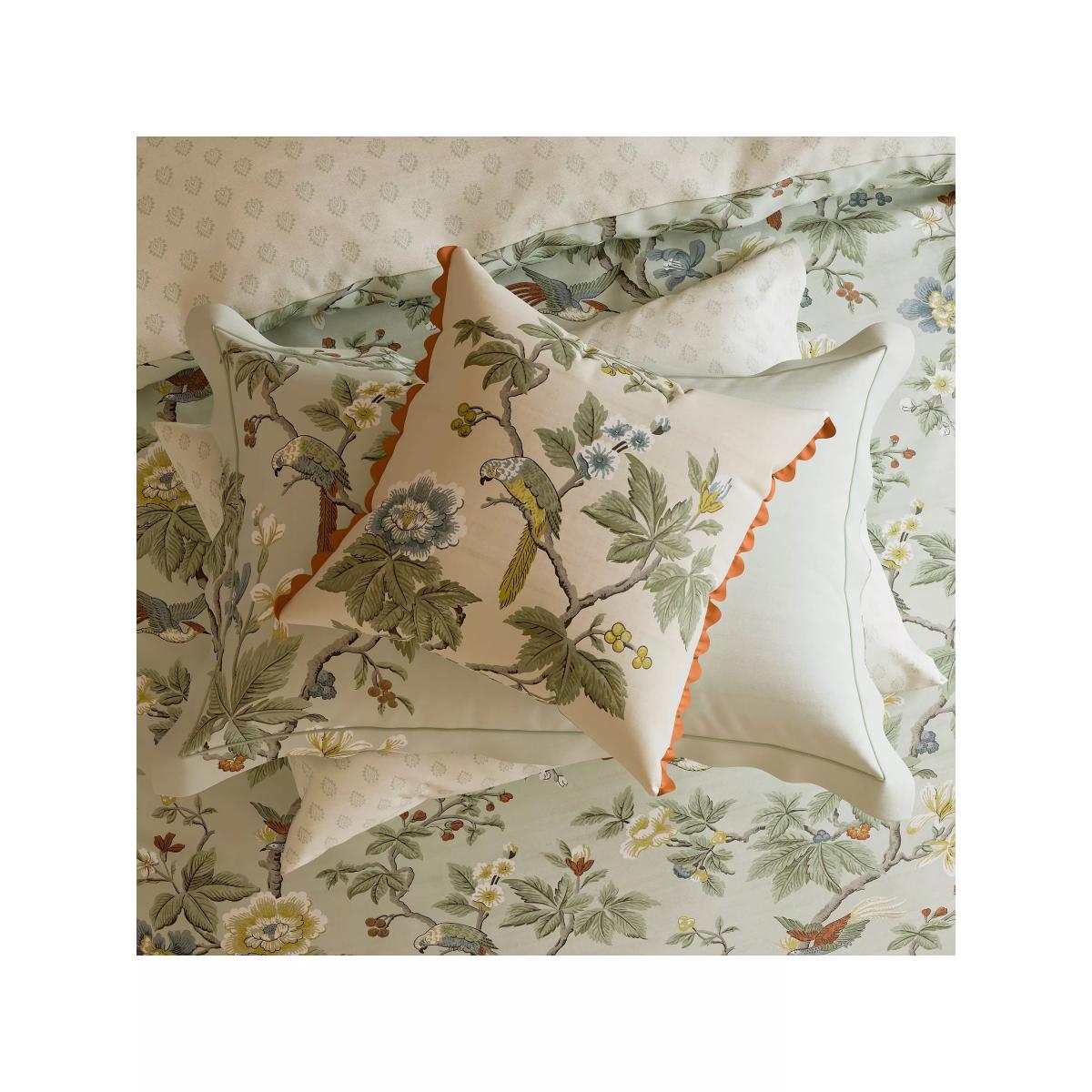 Sanderson National Trust Lophura Cushion, English Grey/Ivory – image 2