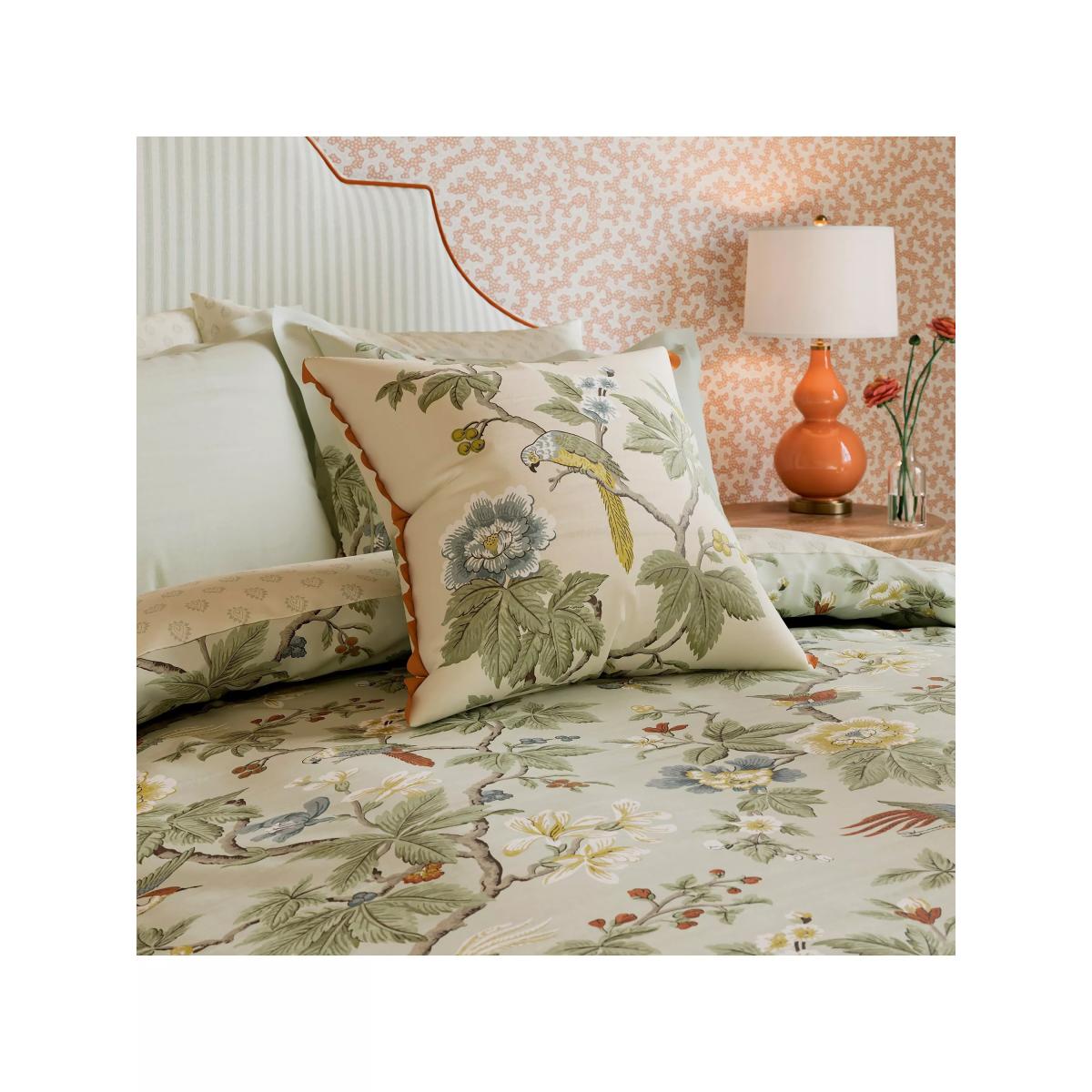 Sanderson National Trust Lophura Cushion, English Grey/Ivory – image 3