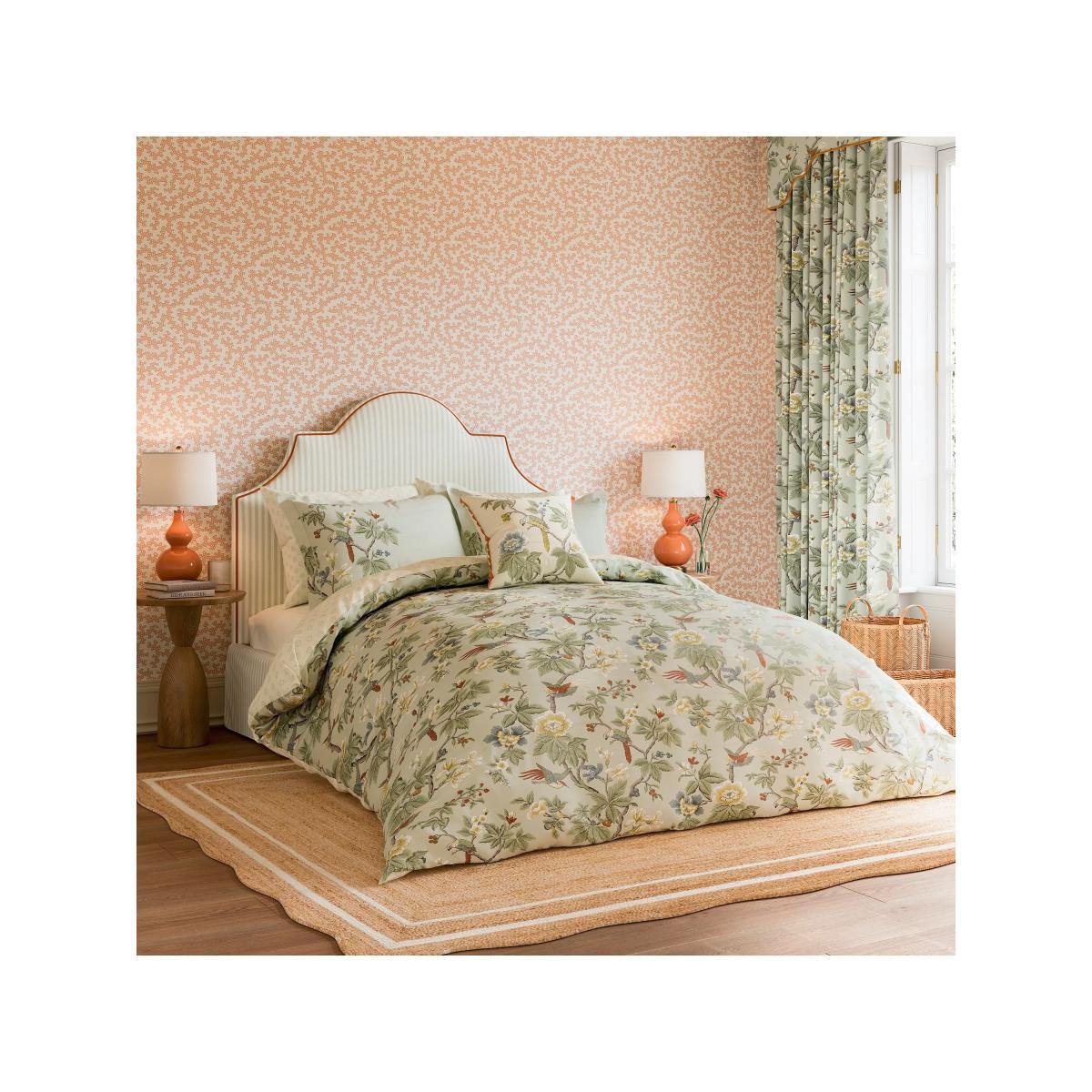 Sanderson National Trust Lophura Cushion, English Grey/Ivory – image 5