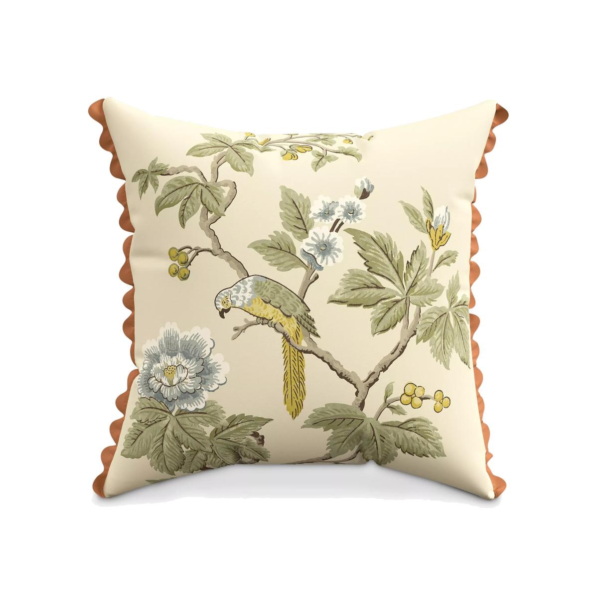 Sanderson National Trust Lophura Cushion, English Grey/Ivory – image 1