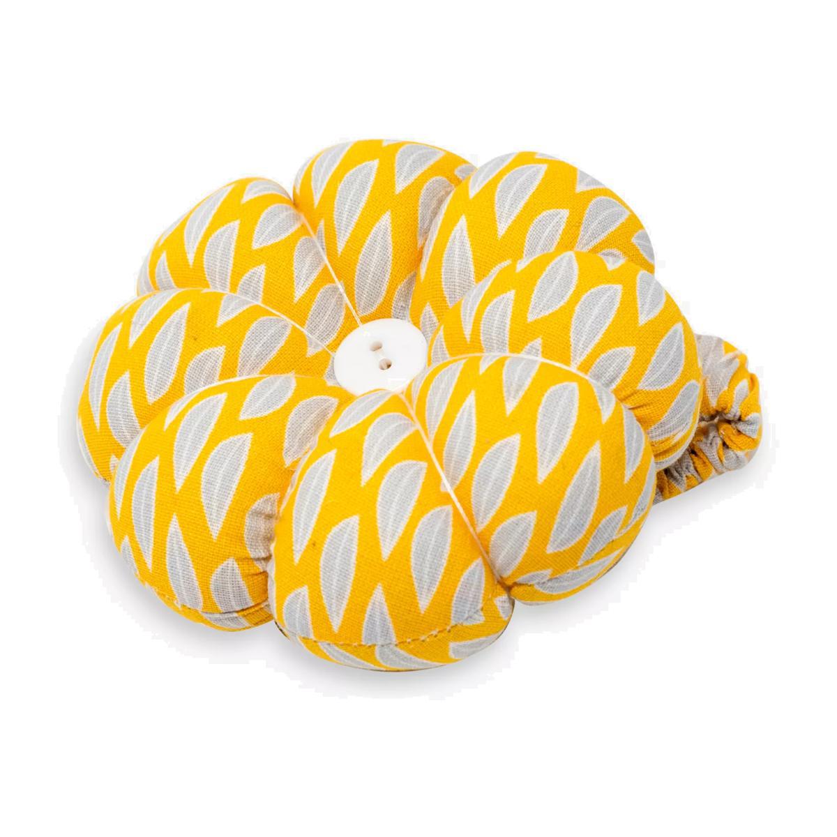 Korbond Fern Print Pin Cushion, Yellow – image 1